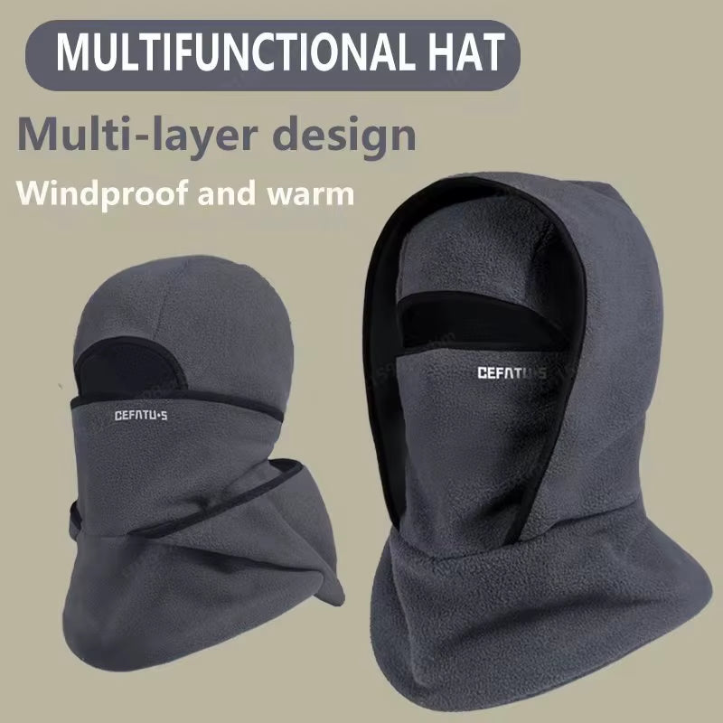 Universal Warm Mask Winter Cap Windproof One-Piece/ Two-Layer Thermal Cold Proof Neck Cover Unisex Motocycle Balaclavas Ski Mask